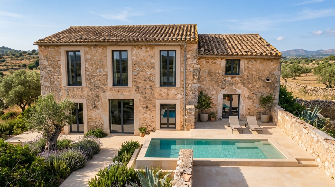 Finca rústica restaurada de lujo con piscina en Alcúdia